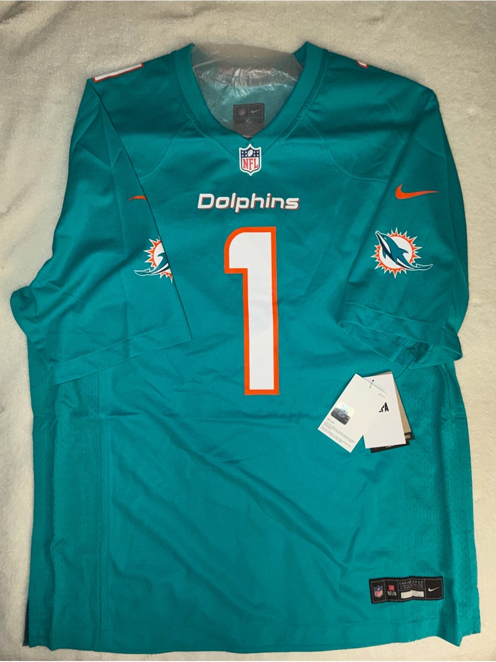 Nike Miami Dolphins Tua Tagovailoa #1 Jersey – Men’s XL – BRAND NEW